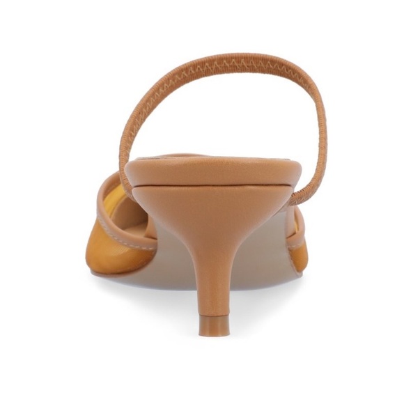 Journee Collection Womens Allana Slip On Kitten Heel Mule Pump, Tan 9 new - Picture 3 of 9